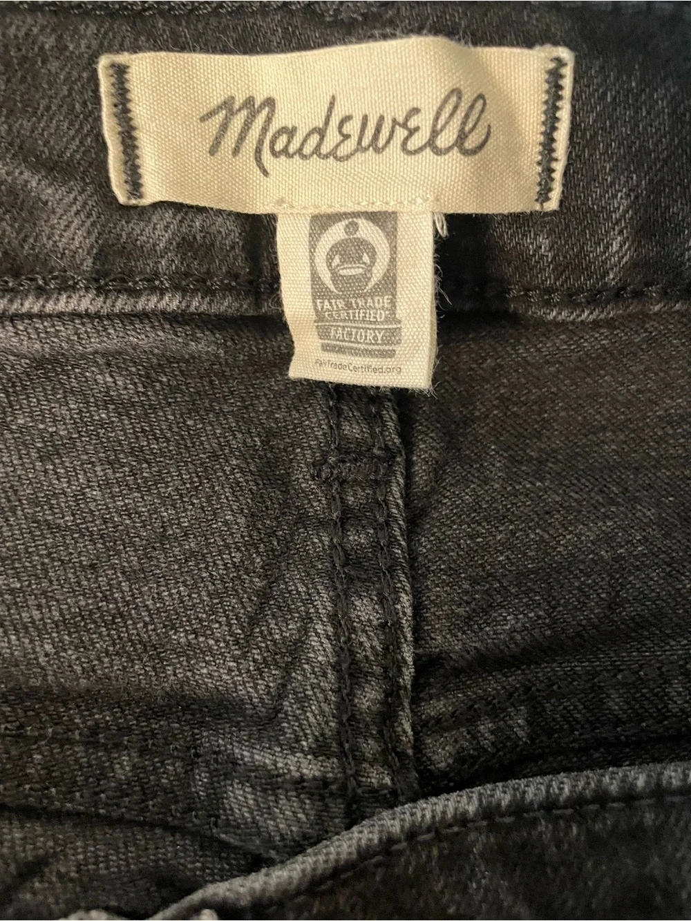 Madewell The Mid Rise Perfect Vintage Jean Black Straight Leg Size 27